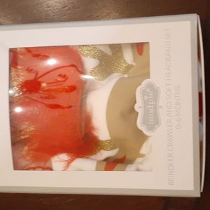 Mud Pie Reindeer Crawler and Soft Headband Set